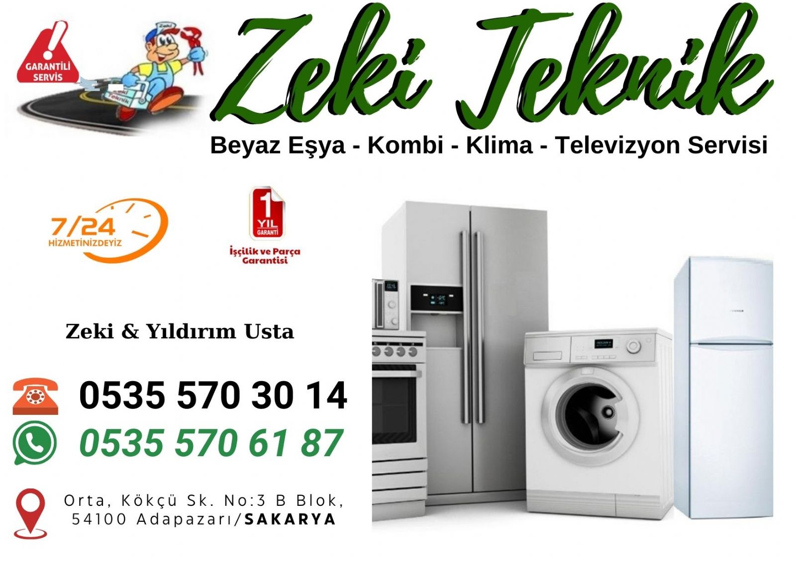 Sakarya Beyaz Eşya Servisi